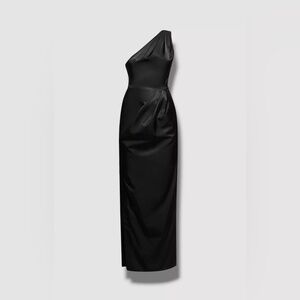 Arias Women’s Black Draped One-Shoulder Gown